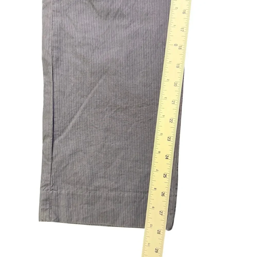 J.Crew Slim Bedford Seersucker Pants Mens 32x30 Navy Blue White Pinstripe Chino